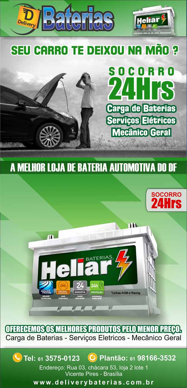 Baterias Heliar em guas Claras, Baterias de carro em guas Claras