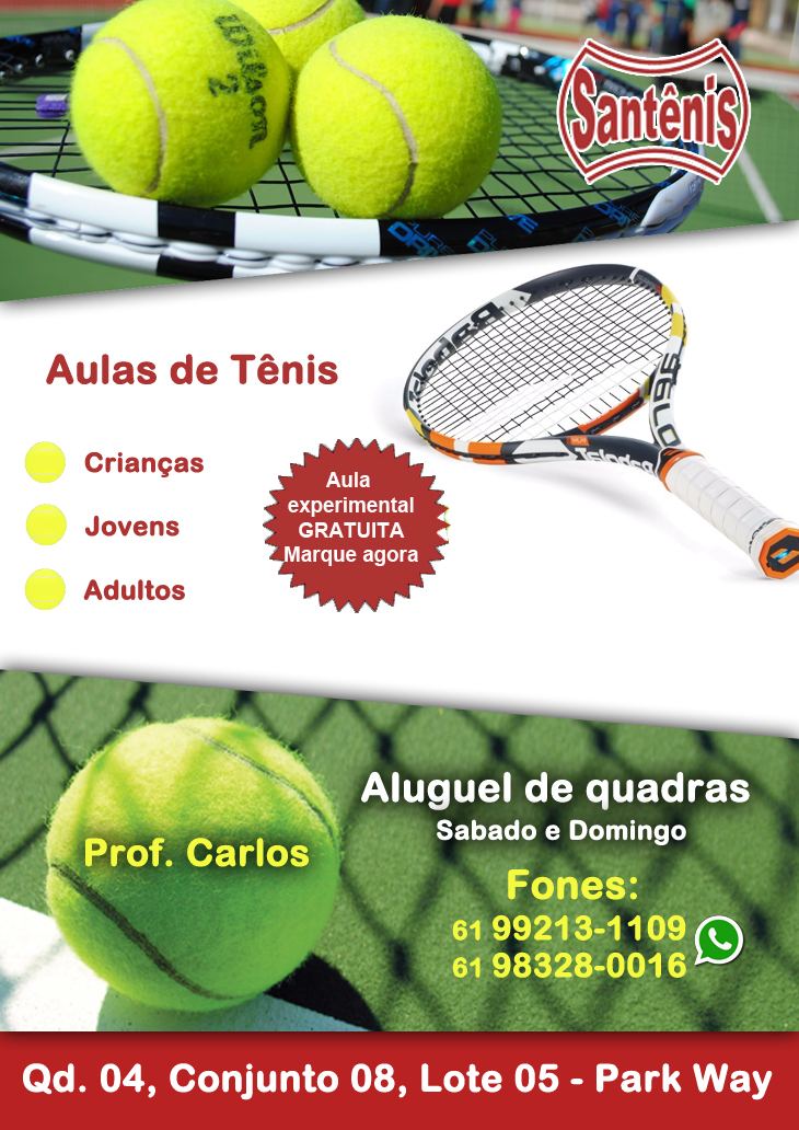 Aulas de tnis em guas Claras, Aulas de tenis no Park Way Braslia-DF