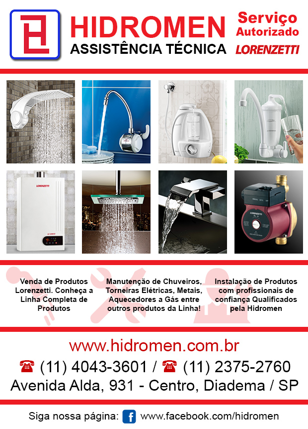 Hidromen - Assistncia Tcnica Autorizada de Torneiras, Vlvulas e Chuveiros em So Bernardo do Campo