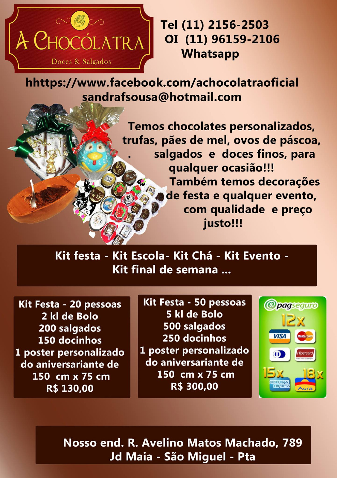 A chocolatra - Buffet para festas 