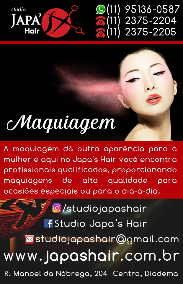 Studio Japa's Hair - Maquiagem em Diadema, Piraporinha