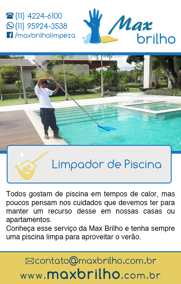 Max Brilho - Limpeza de Piscinas em So Bernardo do Campo, Estoril