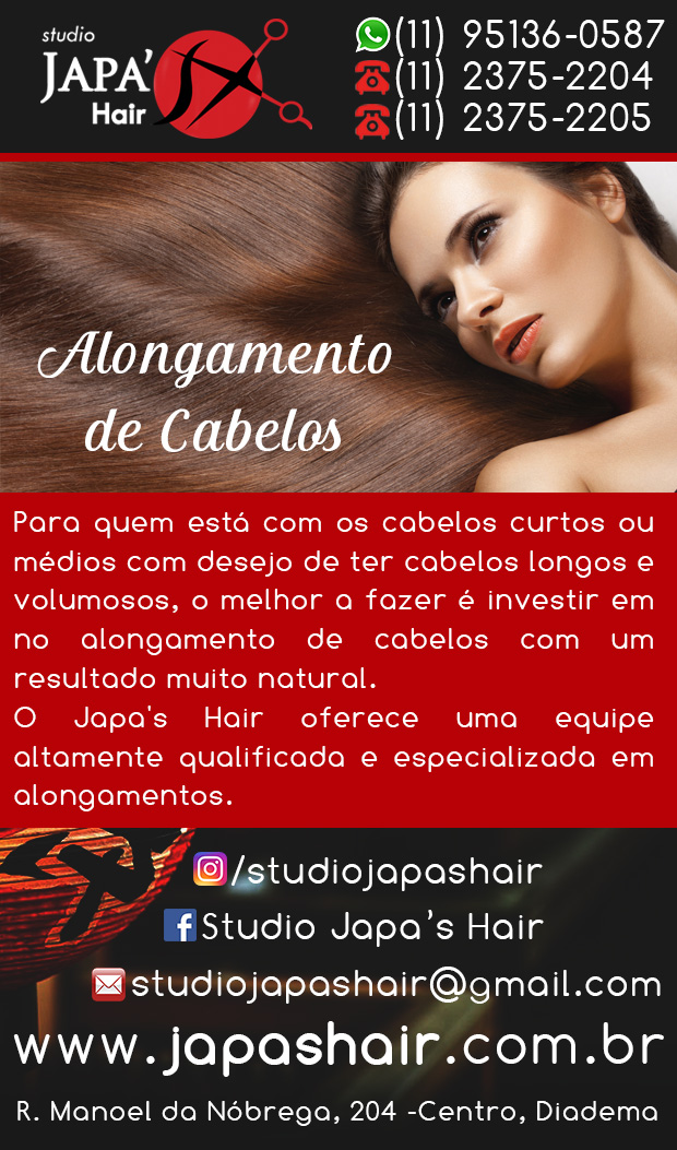  Studio Japa's Hair - Alongamento Capilar em Diadema, Vila Nogueira