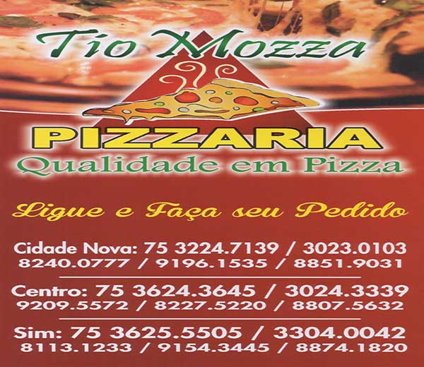 DISK PIZZA EM FEIRA DE SANTANA - TIO MOZZA PIZZARIA