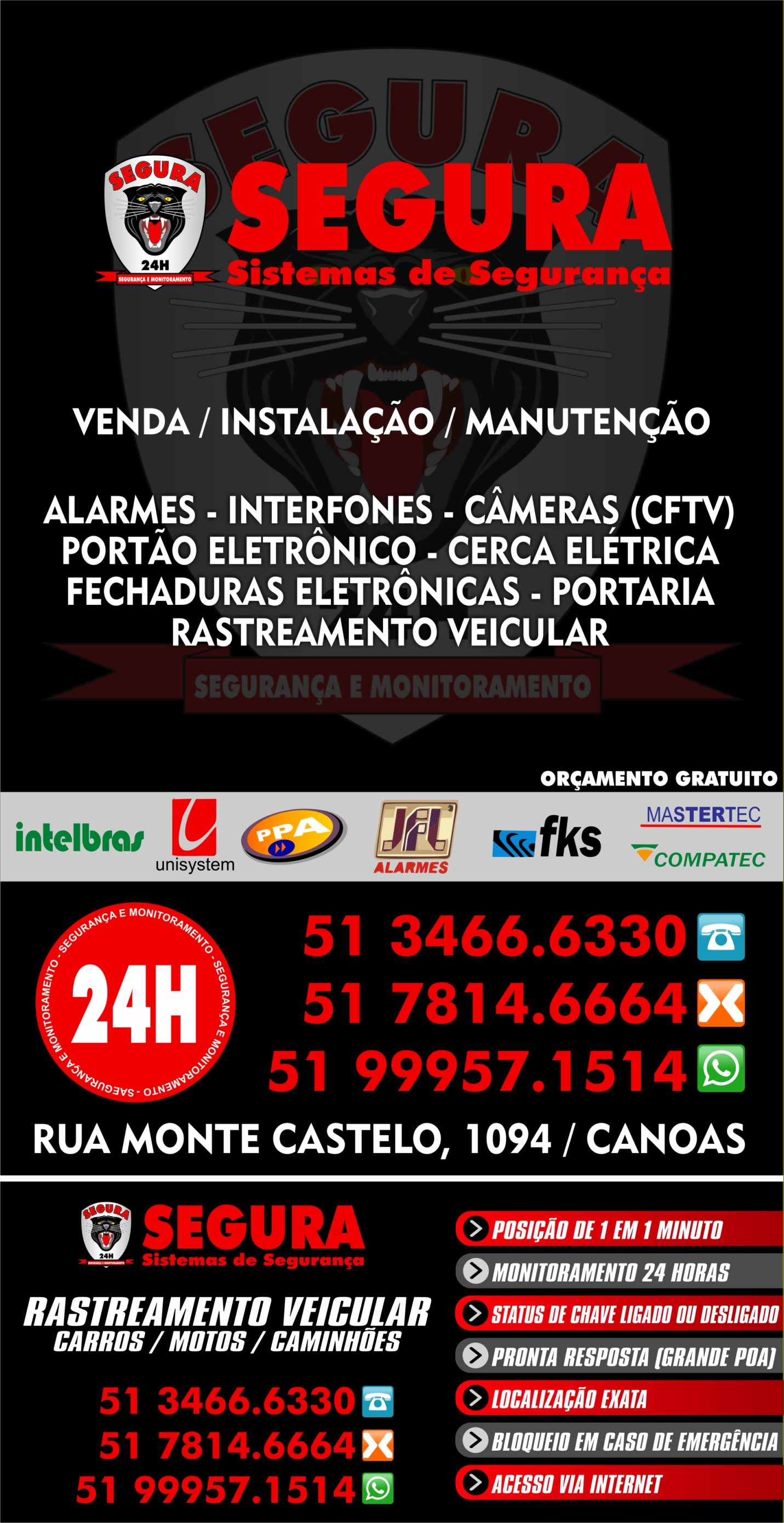 MONITORAMENTO 24 HORAS CFTV, CMERAS DE SEGURANA EM CANOAS, RS