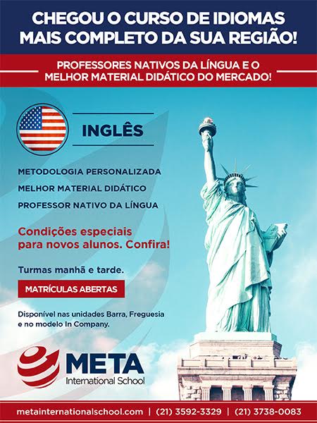 Curso de Ingls - Curso de Francs e Portugus para Estrangeiros na Freguesia Jacarepagu