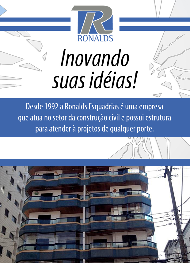 Ronalds - Esquadrias de Alumnio para Prdios e Condomnios em Sacom, Zona Sul, So Paulo