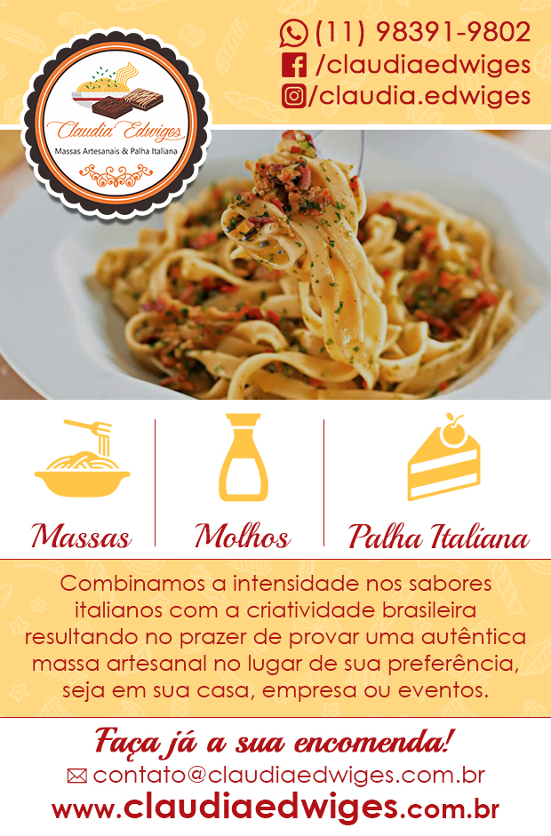 Claudia Edwiges Massas Artesanais - Sobremesas Italiana no Sacom, So Paulo